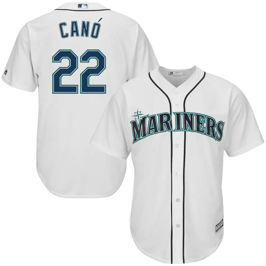 Youth Seattle Mariners #22 Robinson Cano Majestic White Home Cool Base Player MLB Jerseys